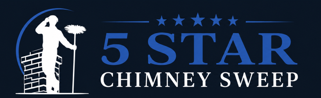 5 star chimney sweep logo dark theme
